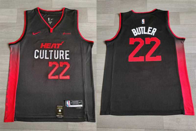 Miami Heat 22 Jimmy Butler Black Nike 2023-24 City Edition Swingman Jersey->->NBA Jersey